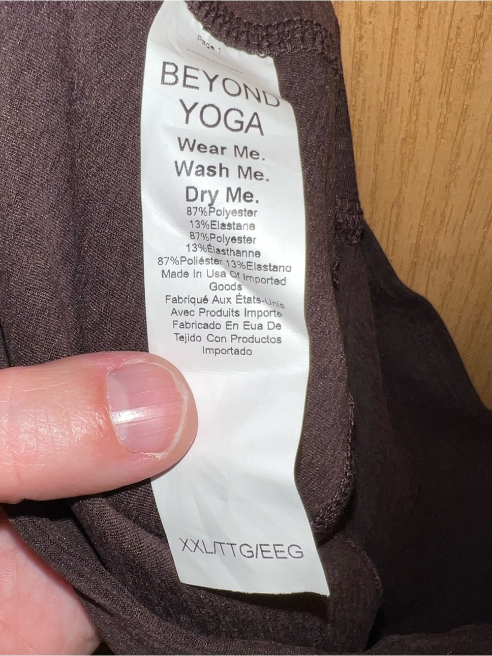 Beyond Yoga Dark Chocolate Heathered High-Waist Leggings XXL NWT - Picture 10 of 10